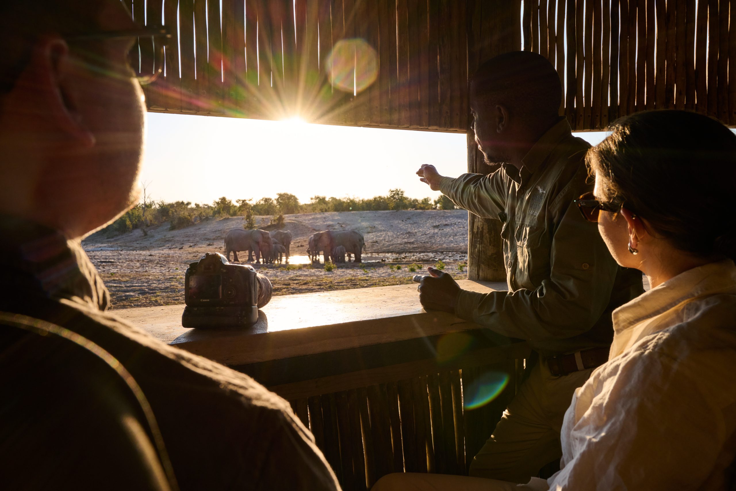 savute-safari-lodge-photo-hide-botswana A hide in Botswana gives great angles of elephants drinking from a waterhole